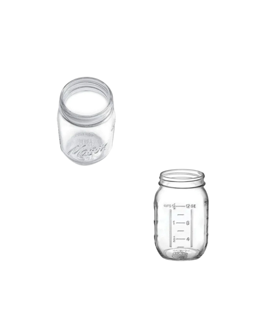 vac Jar Mason Jars 475ml 95mm Wide open Top and back
