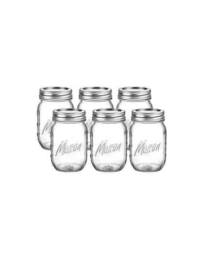 vac Jar Mason Jars 475ml 95mm Wide open 6 Pack 